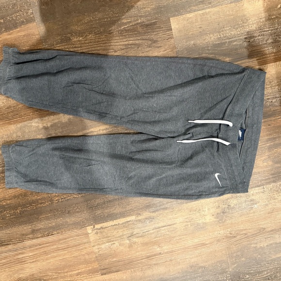 Nike Charcoal Joggers with White Drawstring - Picture 1 of 3
